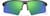Front view of Wrap-Around Sports Sunglasses(Larger Lenses) T99381224 in Gray with Green Mirror thumbnail
