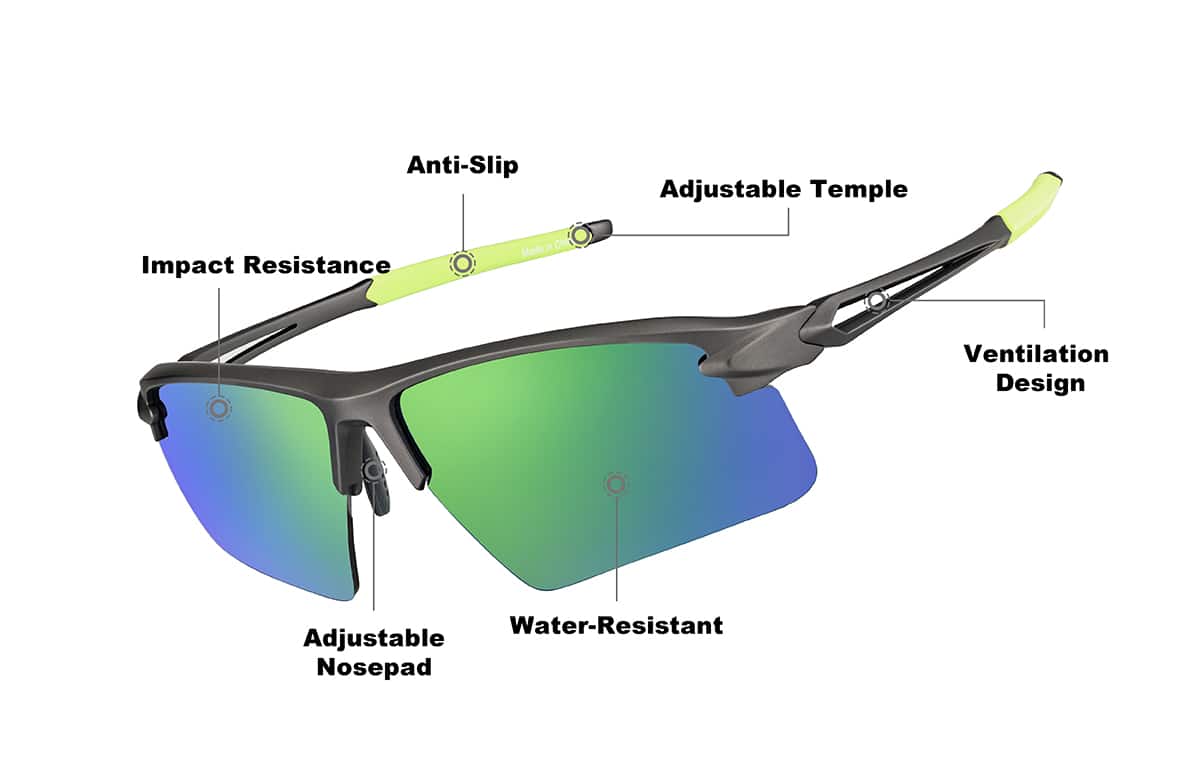 Image of Wrap-Around Sports Sunglasses(Larger Lenses)