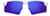 Front view of Wrap-Around Sports Sunglasses(Larger Lenses) T99393016 in White with Indigo Mirror thumbnail