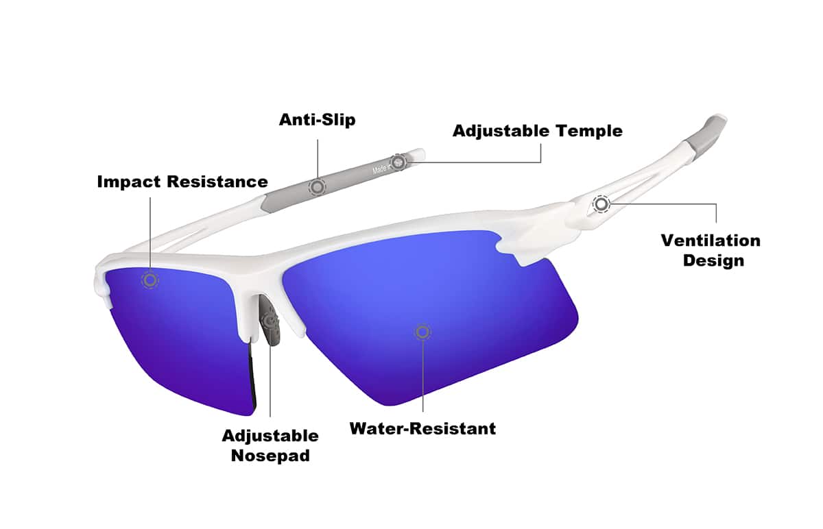 Image of Wrap-Around Sports Sunglasses(Larger Lenses)