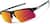 Angle view of Wrap-Around Sports Sunglasses(Larger Lenses) T99402118 in Black with Flame Mirror thumbnail