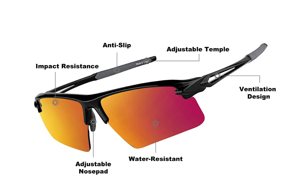 Image of Wrap-Around Sports Sunglasses(Larger Lenses)