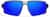 Front view of Active Wrap-Around Sunglasses T99421116 in Silver with Blue Mirror thumbnail