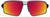 Front view of Active Wrap-Around Sunglasses T99441118 in Silver with Red Mirror thumbnail