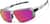 Angle view of Active Wrap-Around Sunglasses T99451119 in Silver with Rose Gold Mirror thumbnail