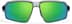 Active Wrap-Around Sunglasses T99461124 in Silver with Green Mirror