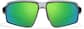 Front view of Active Wrap-Around Sunglasses T99461124 in Silver with Green Mirror thumbnail