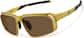 Angle view of Active Wrap-Around Sunglasses T99471415 in Gold with Brown Lens thumbnail