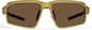 Front view of Active Wrap-Around Sunglasses T99471415 in Gold with Brown Lens thumbnail