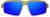 Front view of Active Wrap-Around Sunglasses T99481416 in Gold with Blue Mirror thumbnail