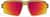 Front view of Active Wrap-Around Sunglasses T99501418 in Gold with Red Mirror thumbnail