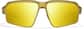 Front view of Active Wrap-Around Sunglasses T99521414 in Gold with Gold Mirror thumbnail
