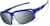 Angle view of Active Wrap-Around Sunglasses T99551611 in Blue with Silver Mirror thumbnail