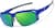 Angle view of Active Wrap-Around Sunglasses T99561624 in Blue with Green Mirror thumbnail