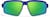 Front view of Active Wrap-Around Sunglasses T99561624 in Blue with Green Mirror thumbnail