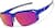 Angle view of Active Wrap-Around Sunglasses T99571619 in Blue with Rose Gold Mirror thumbnail
