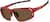 Angle view of Active Wrap-Around Sunglasses T99591815 in Red with Brown Lens thumbnail