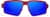Front view of Active Wrap-Around Sunglasses T99601816 in Red with Blue Mirror thumbnail