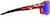 Side view of Active Wrap-Around Sunglasses T99601816 in Red with Blue Mirror thumbnail