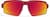 Front view of Active Wrap-Around Sunglasses T99621818 in Red with Red Mirror thumbnail