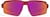 Front view of Active Wrap-Around Sunglasses T99631819 in Red with Rose Gold Mirror thumbnail