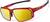 Angle view of Active Wrap-Around Sunglasses T99641814 in Red with Gold Mirror thumbnail