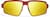 Front view of Active Wrap-Around Sunglasses T99641814 in Red with Gold Mirror thumbnail