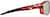 Side view of Active Wrap-Around Sunglasses T99641814 in Red with Gold Mirror thumbnail
