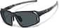Angle view of Active Wrap-Around Sunglasses T99652112 in Black with Gray Lens thumbnail