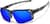 Angle view of Active Wrap-Around Sunglasses T99662116 in Black with Blue Mirror thumbnail