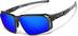 Active Wrap-Around Sunglasses T99662116 in Black with Blue Mirror