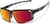 Angle view of Active Wrap-Around Sunglasses T99682118 in Black with Red Mirror thumbnail
