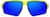 Front view of Active Wrap-Around Sunglasses T99722216 in Yellow with Blue Mirror thumbnail