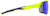 Side view of Active Wrap-Around Sunglasses T99722216 in Yellow with Blue Mirror thumbnail