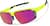 Angle view of Active Wrap-Around Sunglasses T99752219 in Yellow with Rose Gold Mirror thumbnail