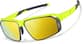 Angle view of Active Wrap-Around Sunglasses T99762214 in Yellow with Gold Mirror thumbnail