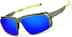 Active Wrap-Around Sunglasses T99782416 in Green with Blue Mirror