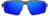 Front view of Active Wrap-Around Sunglasses T99782416 in Green with Blue Mirror thumbnail