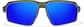 Front view of Active Wrap-Around Sunglasses T99782416 in Green with Blue Mirror thumbnail