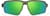 Front view of Active Wrap-Around Sunglasses T99802424 in Green with Green Mirror thumbnail