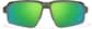 Front view of Active Wrap-Around Sunglasses T99802424 in Green with Green Mirror thumbnail