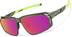 Active Wrap-Around Sunglasses T99812419 in Green with Rose Gold Mirror