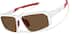 Active Wrap-Around Sunglasses T99833015 in White with Brown Lens