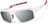 Angle view of Active Wrap-Around Sunglasses T99853011 in White with Silver Mirror thumbnail