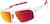 Angle view of Active Wrap-Around Sunglasses T99863018 in White with Red Mirror thumbnail
