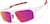 Angle view of Active Wrap-Around Sunglasses T99873019 in White with Rose Gold Mirror thumbnail