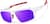 Angle view of Active Wrap-Around Sunglasses T99883017 in White with Purple Mirror thumbnail