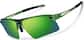 Angle view of Wrap-Around Sports Sunglasses T99982424 in Green thumbnail