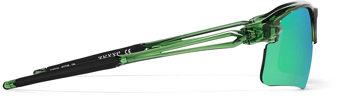 Side view of Wrap-Around Sports Sunglasses T99982424 in Green