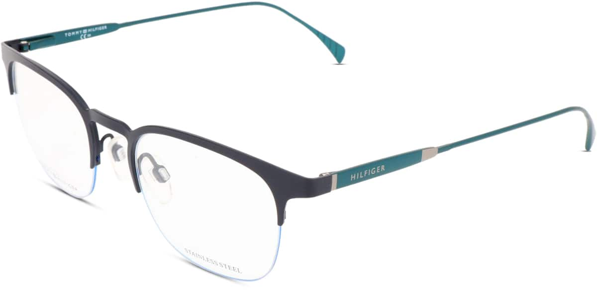 Angle view of Tommy Hilfiger TOH1385 TOH138516 in Matte Blue Petrol